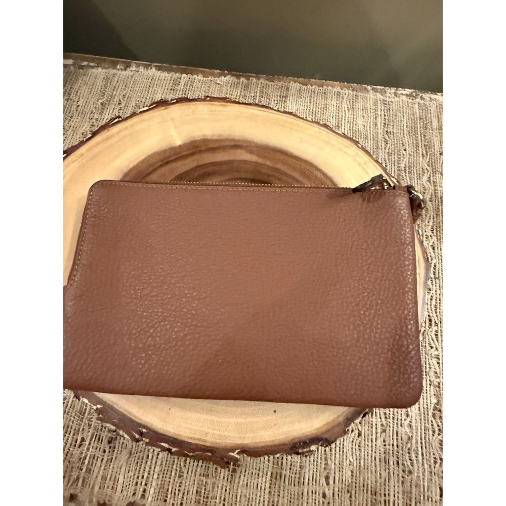 COACH Womens Double Zip Wallet In Pebble Leather (IM Redwood) New With Tags - Picture 9 of 10